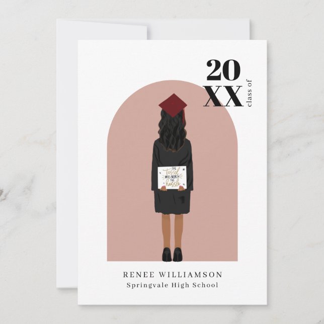 Invitation Arc Moderne Le Tassel Vaut Le Diplôme De Diplôme (Devant)