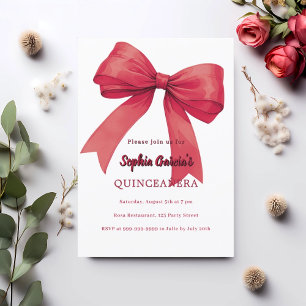 Invitation Arc rouge blanc Quinceanera