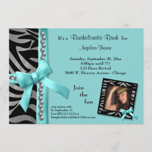 Invitation Arc turquoise avec les perles et les rayures