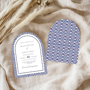 Invitation Arch bleu Mexicaine Talavera Espagnol Mariage