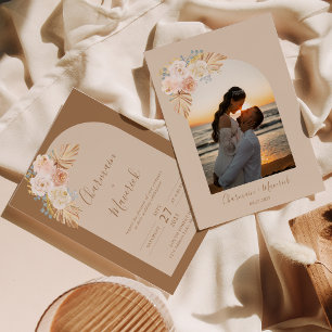 Invitation Arch Boho Pampas Grass Mariage