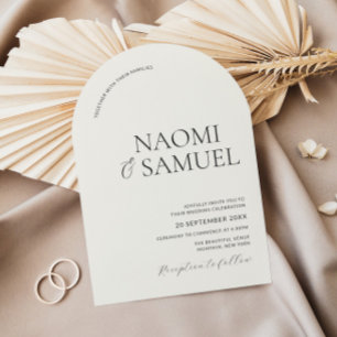 Invitation Arch Ecru Mariage