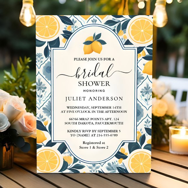 Invitation Arch Food Fun Fruit Lime Citron Fête des mariées (Créateur téléchargé)