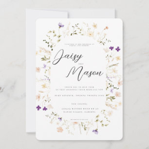 Invitation Arch Jardin Floral Aquarelle Fleurs de Mariage
