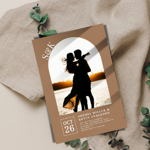 Invitation Arch moderne I Photo I Cuir I Mariage
