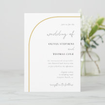 Arch moderne Noir Blanc Or Calligraphie Mariage