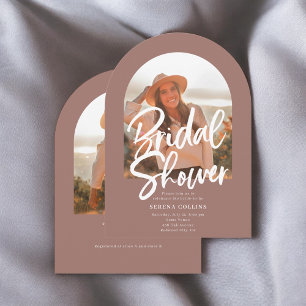 Invitation Arch Photo Brush Calligraphy Fête des mariées