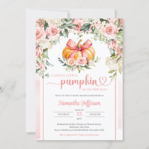 Invitation Arche à citrouille fleuri et floral boho opulent