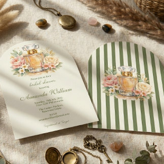 Invitation Arche de baby shower de mariage parfum floral aqua