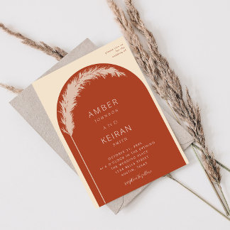 Invitation Arche de la Pampas Grass Boho Arch - Terra Cotta M