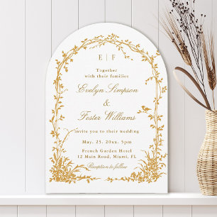 Invitation Arche de mariage romantique du jardin botanique d'
