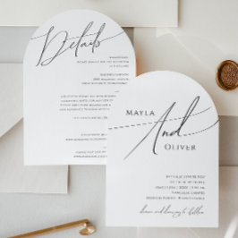 Invitation Arche De Script Whimsical Tout En Un Mariage