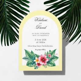 Invitation Arche mariage avec portrait en couple