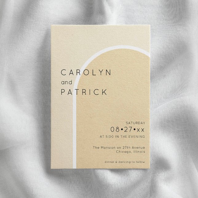 Invitation Arche minimaliste | MARIAGE (Créateur téléchargé)