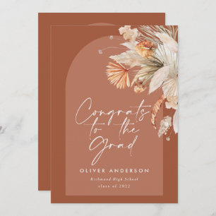 Invitation Arche photo de grade en terre cuite pampas botaniq