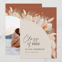 Invitation Arche photo de grade en terre cuite pampas botaniq