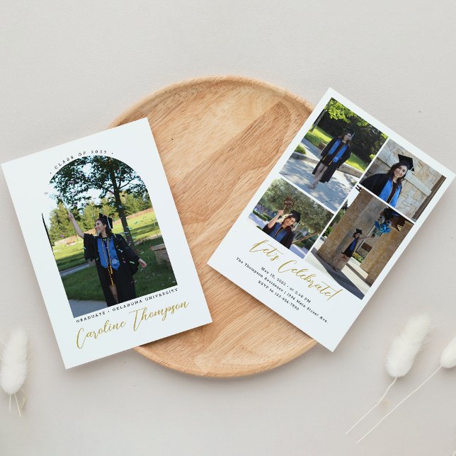 Invitation Arche photo et collage de script or moderne (Créateur téléchargé)