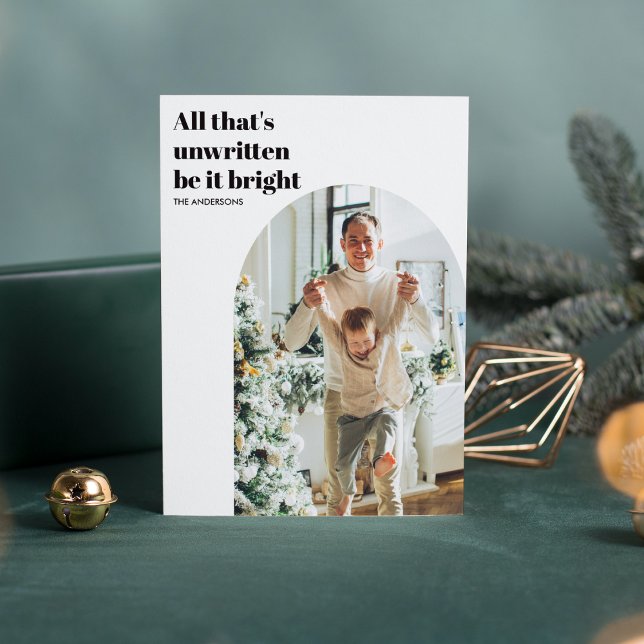 Invitation Arche photo minimaliste moderne Joyeux jours férié (Créateur téléchargé)