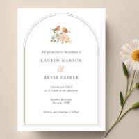 Arche simple classique amour oiseaux mariage