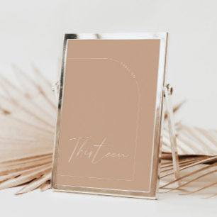 Invitation Arche Tan Boho moderne Tableau Treize Numéro de ta