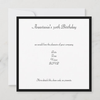 Invitation Arches Rétro Noir et Blanc pour Fête d'Anniversair