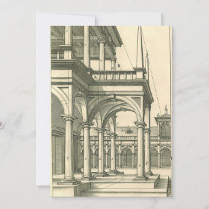 Invitation Architecture Ancienne, Cour romain avec Colonnes