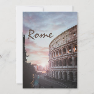 Invitation Architecture antique Rome coucher de soleil ville