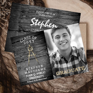 Invitation Architecture Rustique Boussole