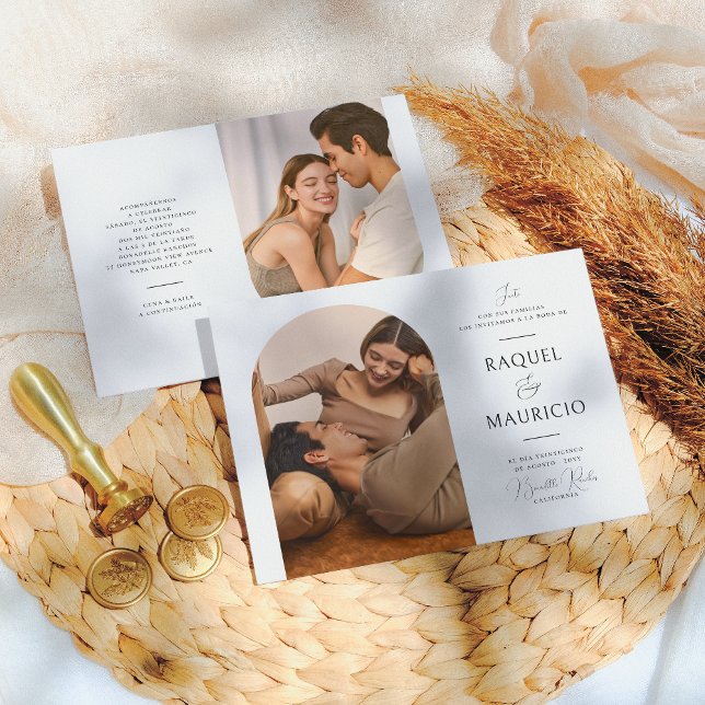 Invitation Arco Boho Invitación de Boda Elegante (Créateur téléchargé)