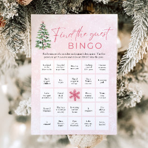 Invitation Arcs de Noël Trouvez le Bingo Invité Baby Shower
