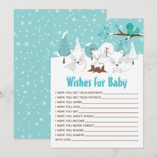 Invitation Arctic Foxes Winter Wonderland Wives For Baby