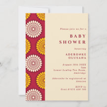 Arête d'impression de cire africaine Baby shower r