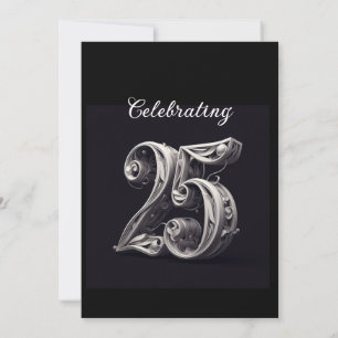INVITATION ARGENT DE CLASSE 25E ANNIVERSAIRE MARIAGE