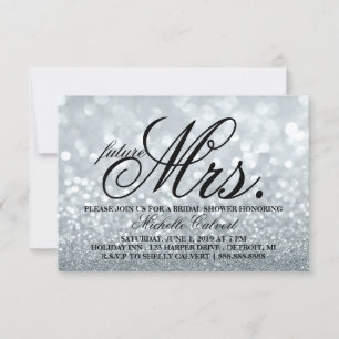 Invitation - Argent Parties scintillant Fab Douche