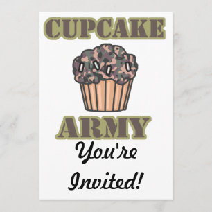 Invitation Armée de Cupcakes