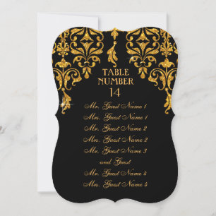 Invitation Armoire de table Art Nouveau en feuille de Damas