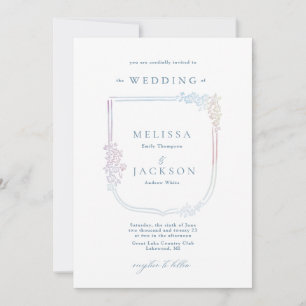 Invitation Armoiries florales Mariage