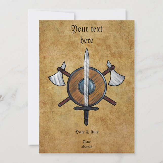 Invitation Armoiries médiévales (Devant)