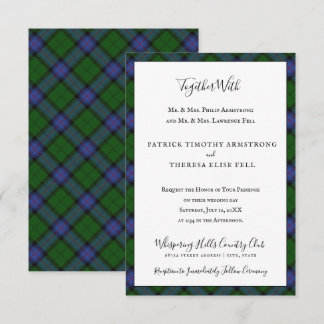 Invitation Armstrong Clan Tartan Scottish Plaid