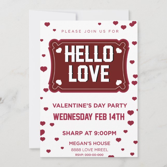 Invitation Aroma of Love Coffee Bubbles Hello Love fiesta (Devant)