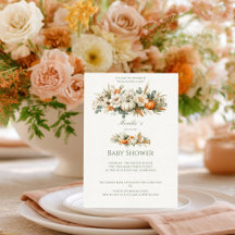 Arrangement floral boho automnal Baby Shower