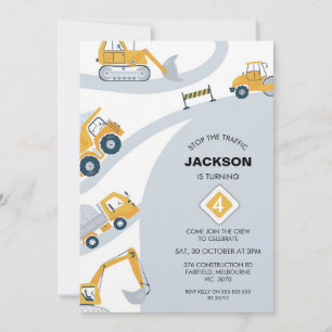 Invitation Arrêtez la construction de la circulation 1er anni