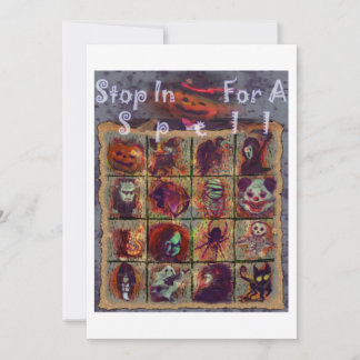 Invitation Arrêtez-Vous Pour Une Fête D'Halloween Vintage