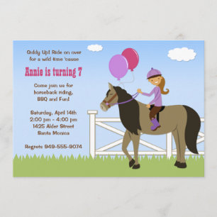 Invitation arrière de fête d'anniversaire