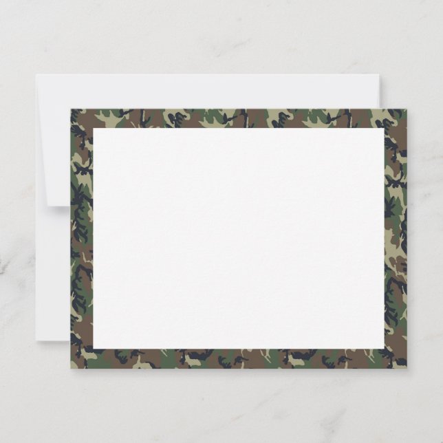 Invitation Arrière - plan de Camouflage de forêt militaire (Devant)