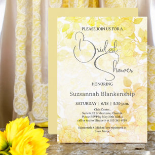 Invitation Arrière-plan floral pastel subtil pour la douche d