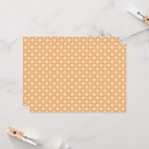 Invitation arrière - plan orange et blanc avec motif