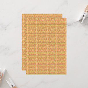 Invitation arrière - plan orange et jaune avec motif