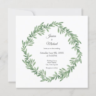 Invitation Arrosage Rosemary Wreath