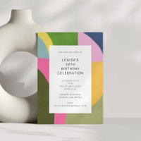 Art Abstrait coloré moderne 30e anniversaire
